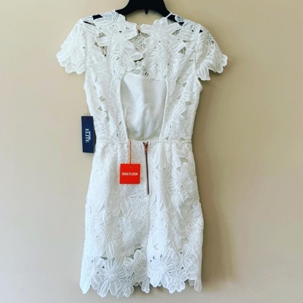 JOA Los Angeles Lace Floral Dress Daily Look New